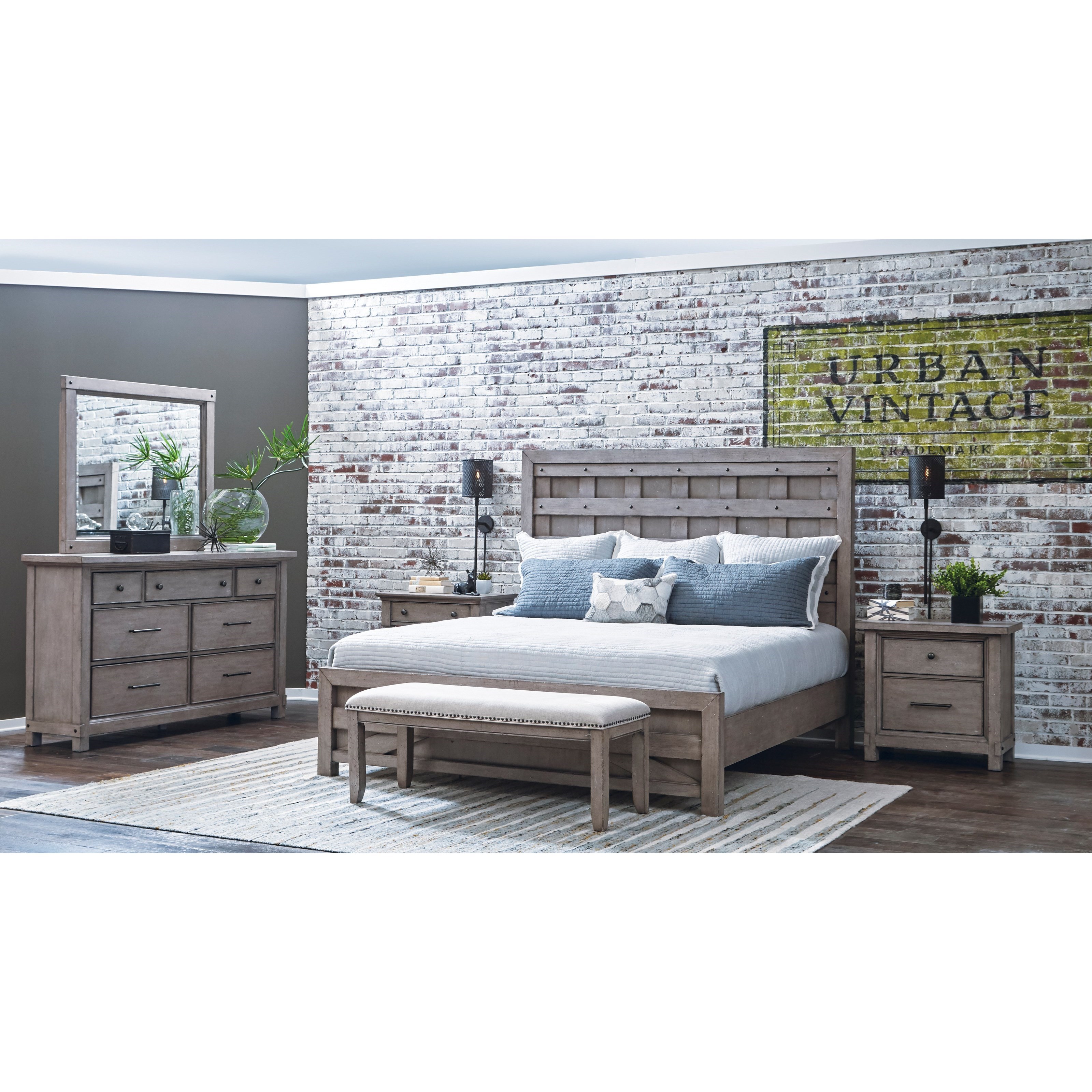 Samuel Lawrence Prospect Hill Upholstered Bench with Decorative Nail